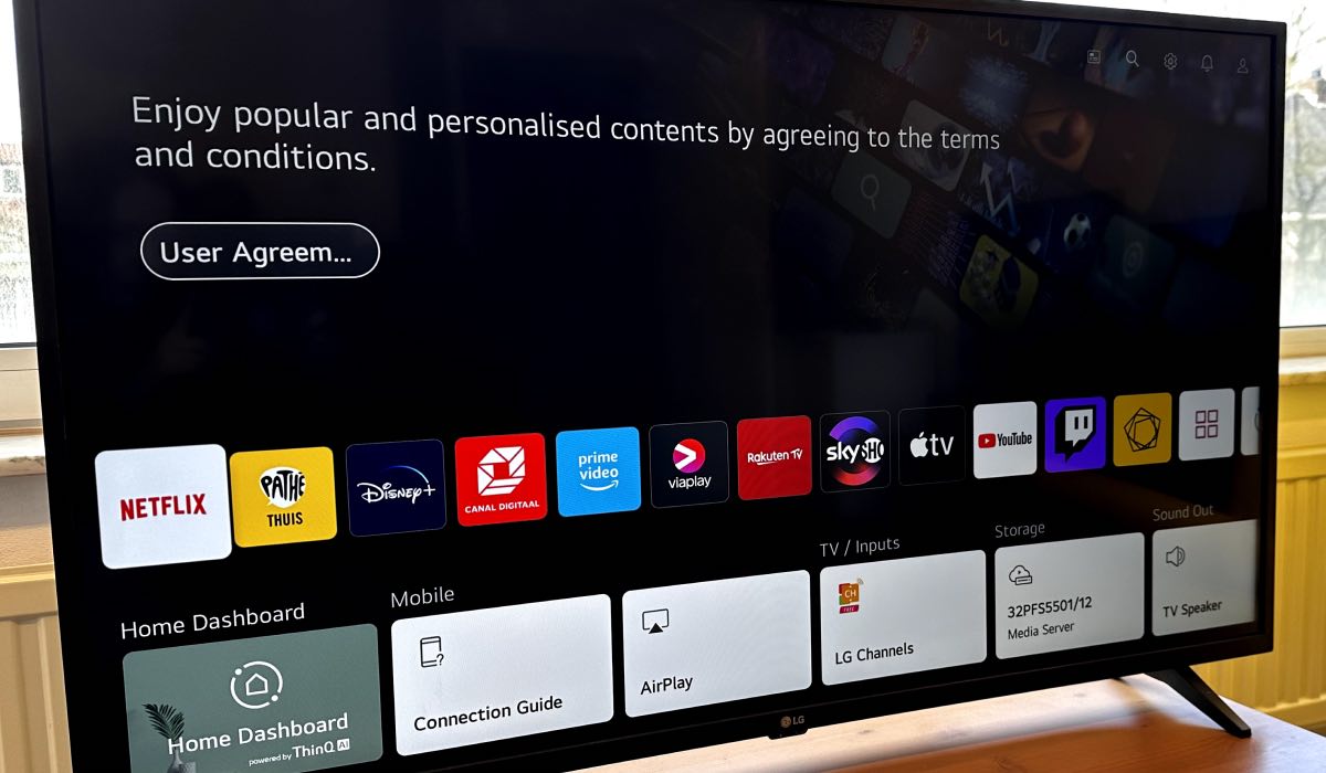LG Content Store interface on an LG TV