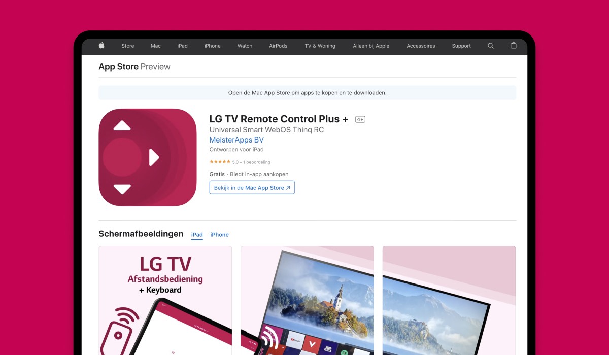 App Store page for Lg TV Remote Control Plus